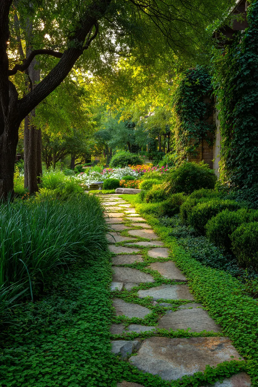 Stone Pathway Wrapped in Green Charm