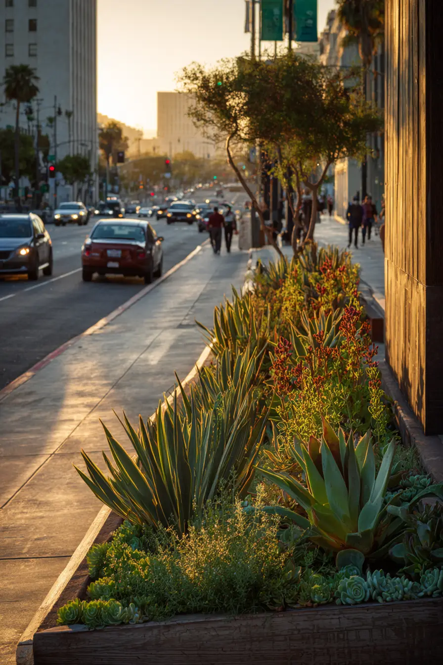 Succulent Strip with Evening Glow