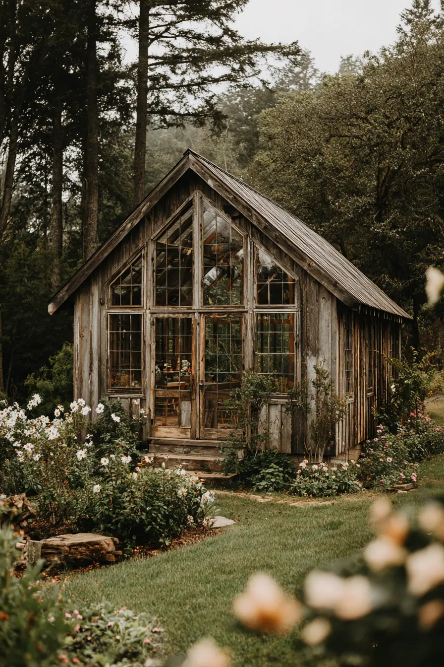 Rustic Greenhouse Barn Addition