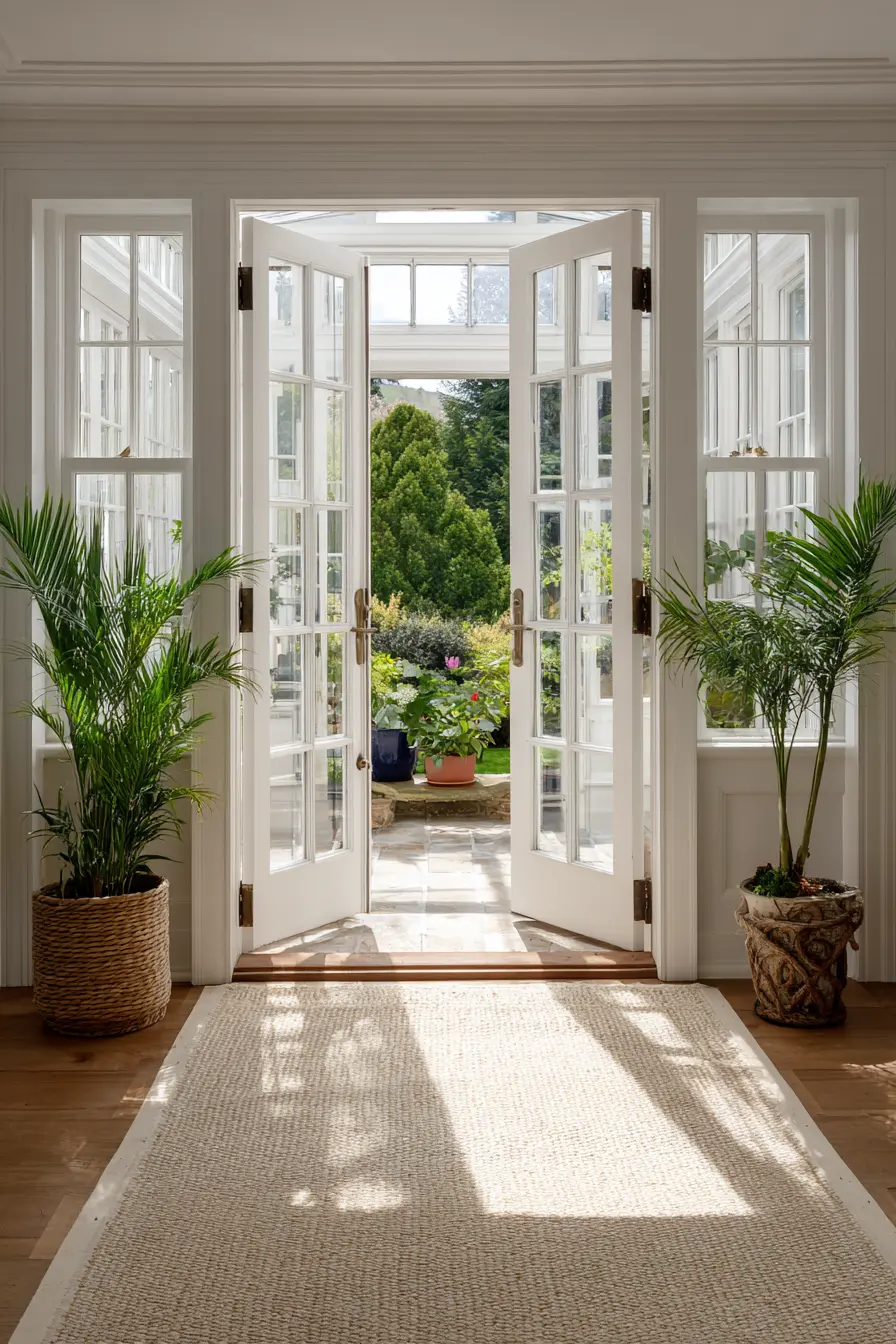 French Doors to a Bright Garden Escape