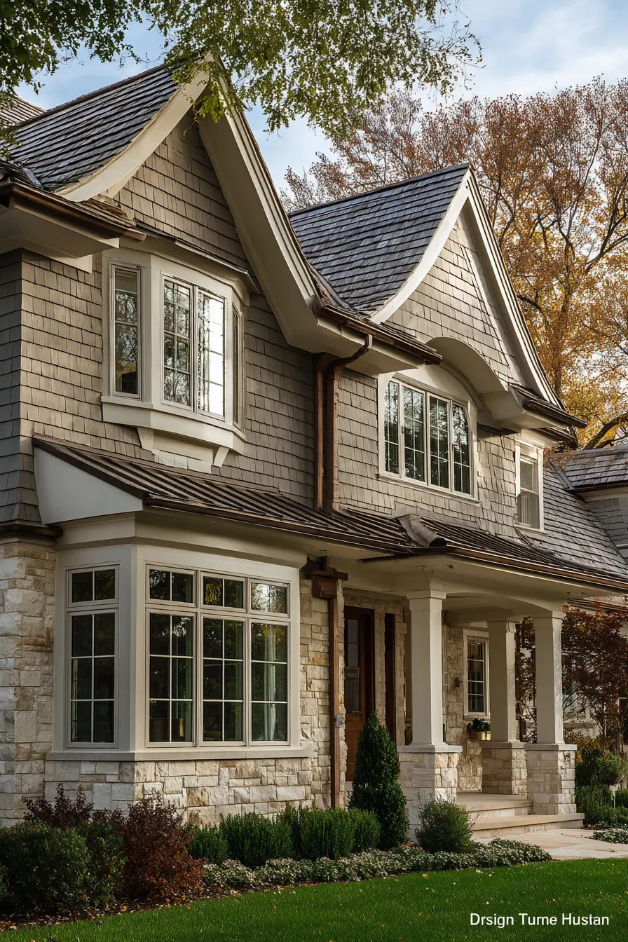Timeless Charm with Gray Shingle Siding