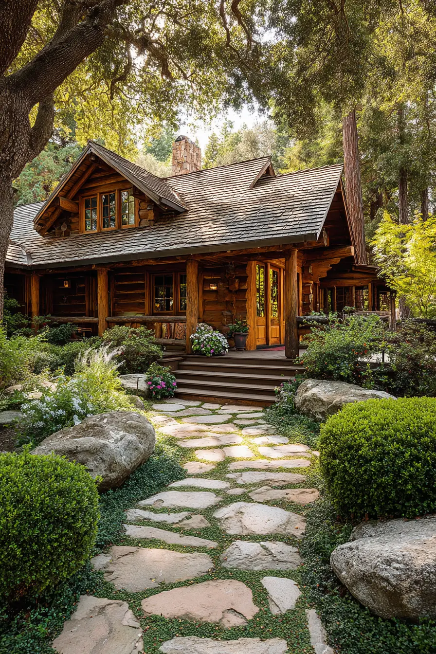 Rustic Charm with Natural Wood Siding