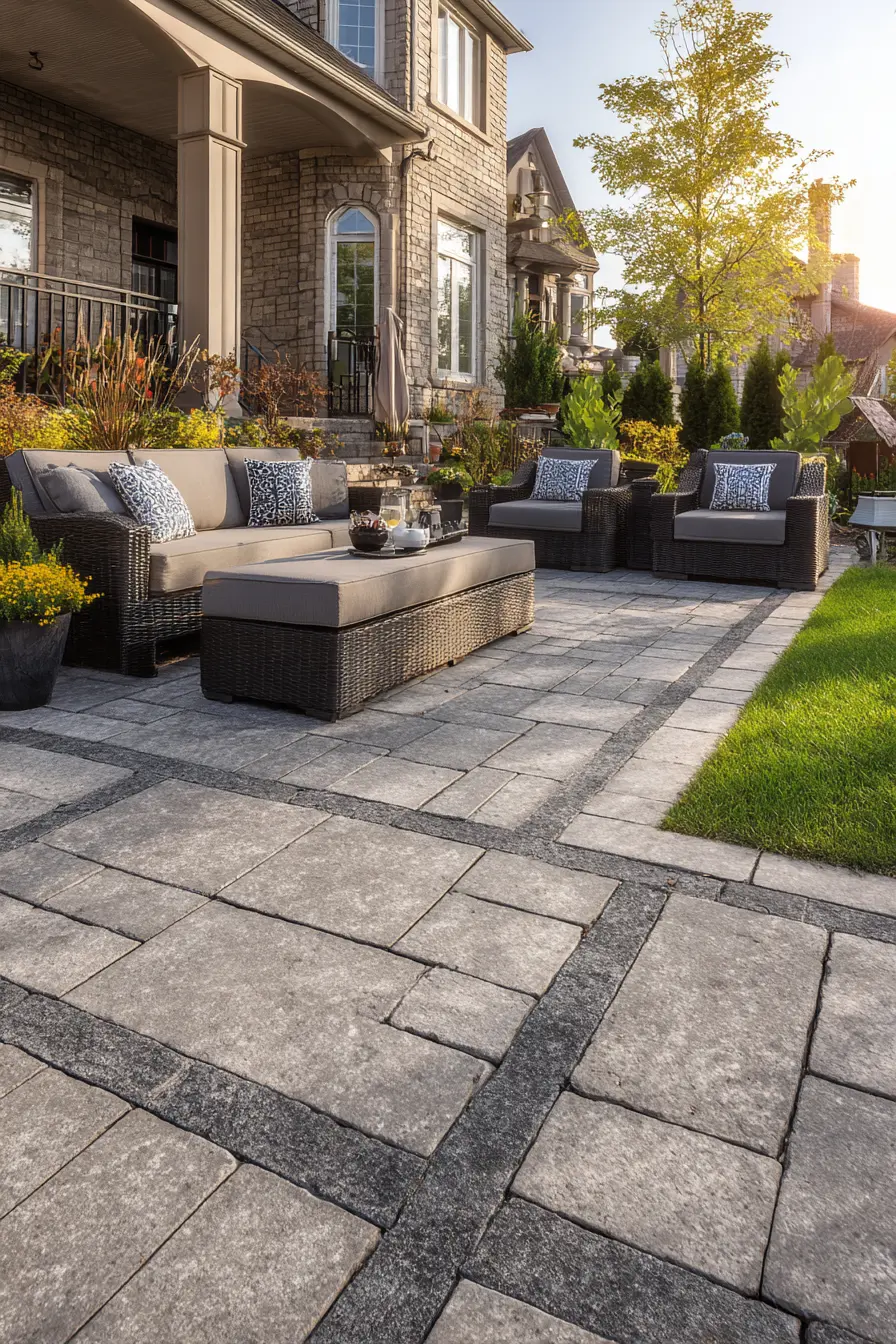 Elegant Patio with Modern Stonework
