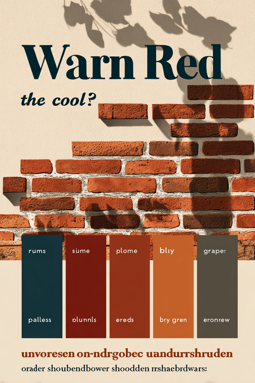 Warm Red and Cool Tones for Brick Harmony