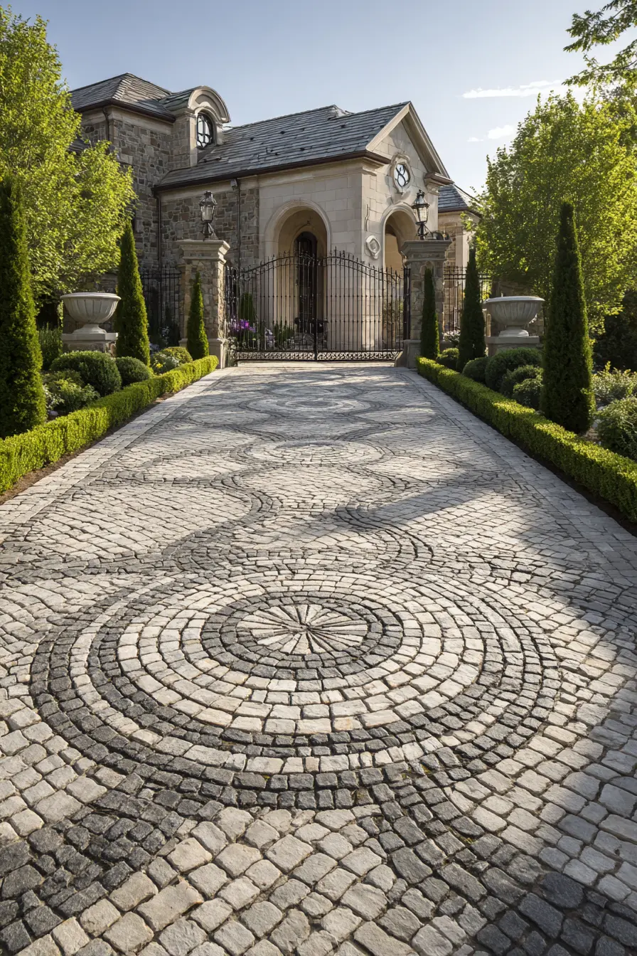 Elegant Circular Block Paved Driveway