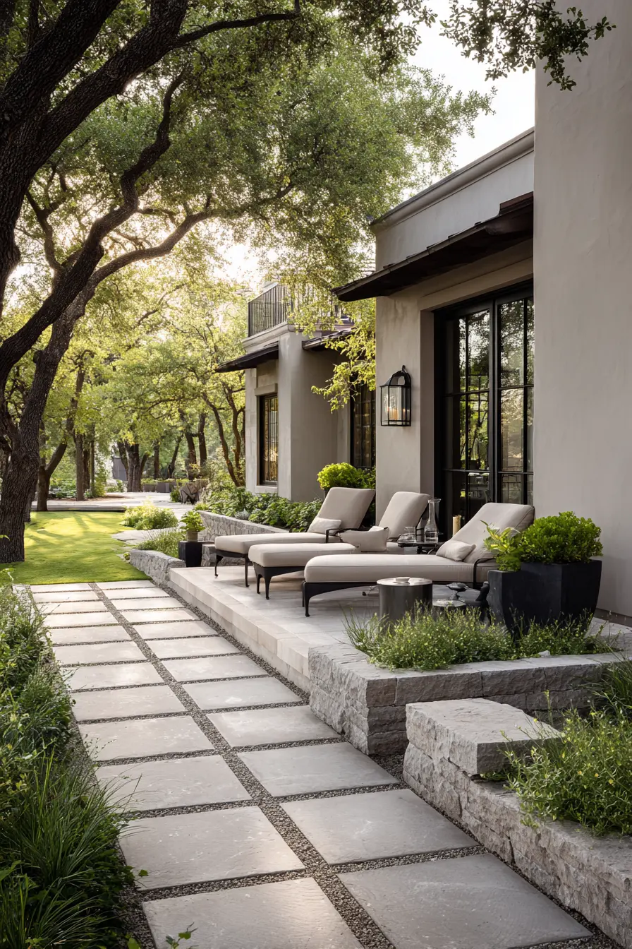 Sleek Modern Pavers with Natural Charm