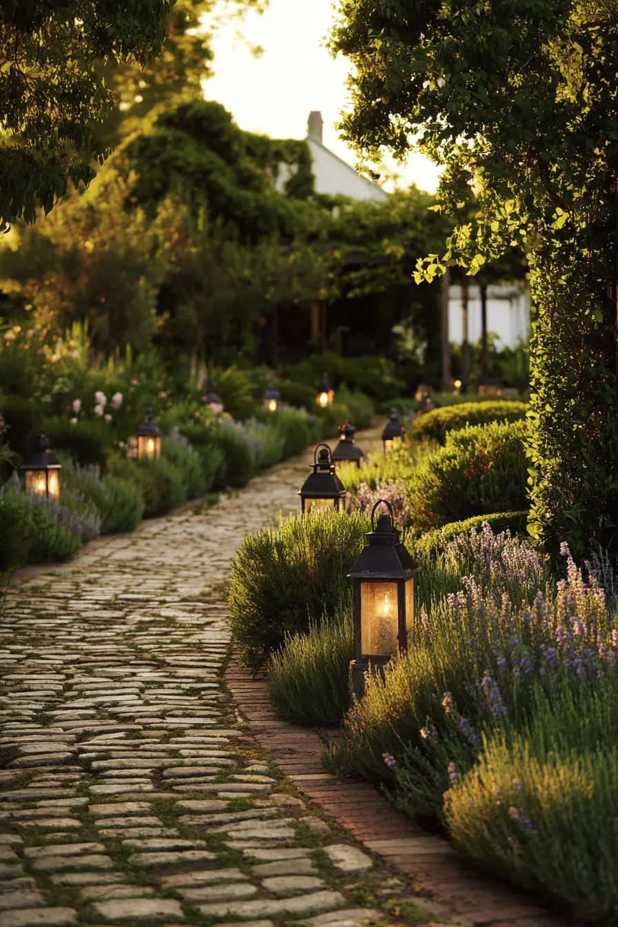 Lantern-Lit Garden Pathway