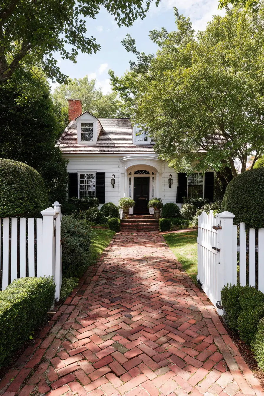 Classic Brick Walkway with Timeless Charm