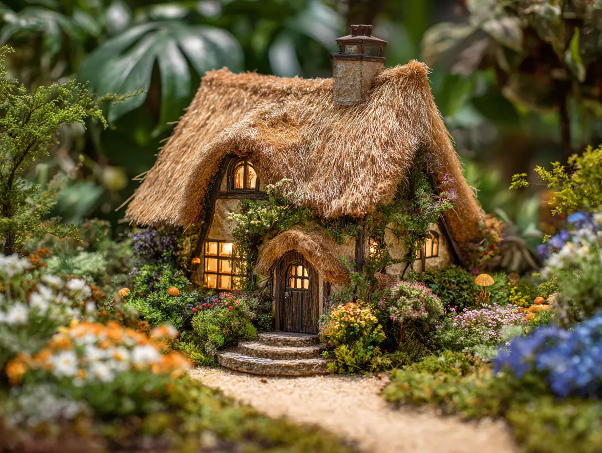 Build a Tiny Fairy Cottage With a Thatched Roof