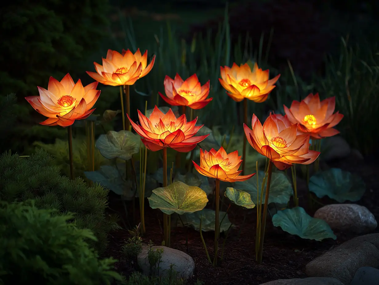 Plant Solar Garden Flower Lights