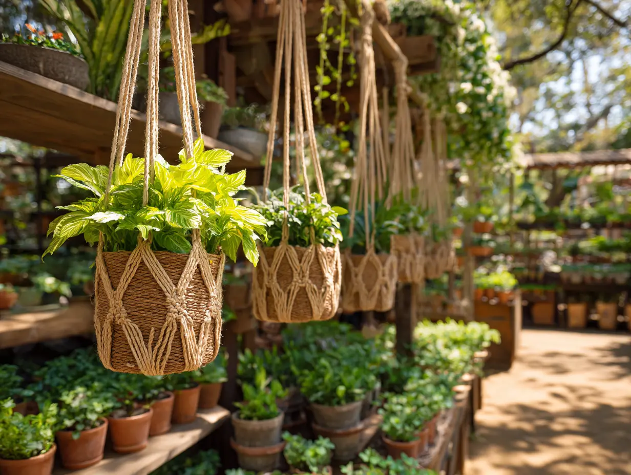 Use the Macrame Technique to Create Boho Style Hanging Plant Holders