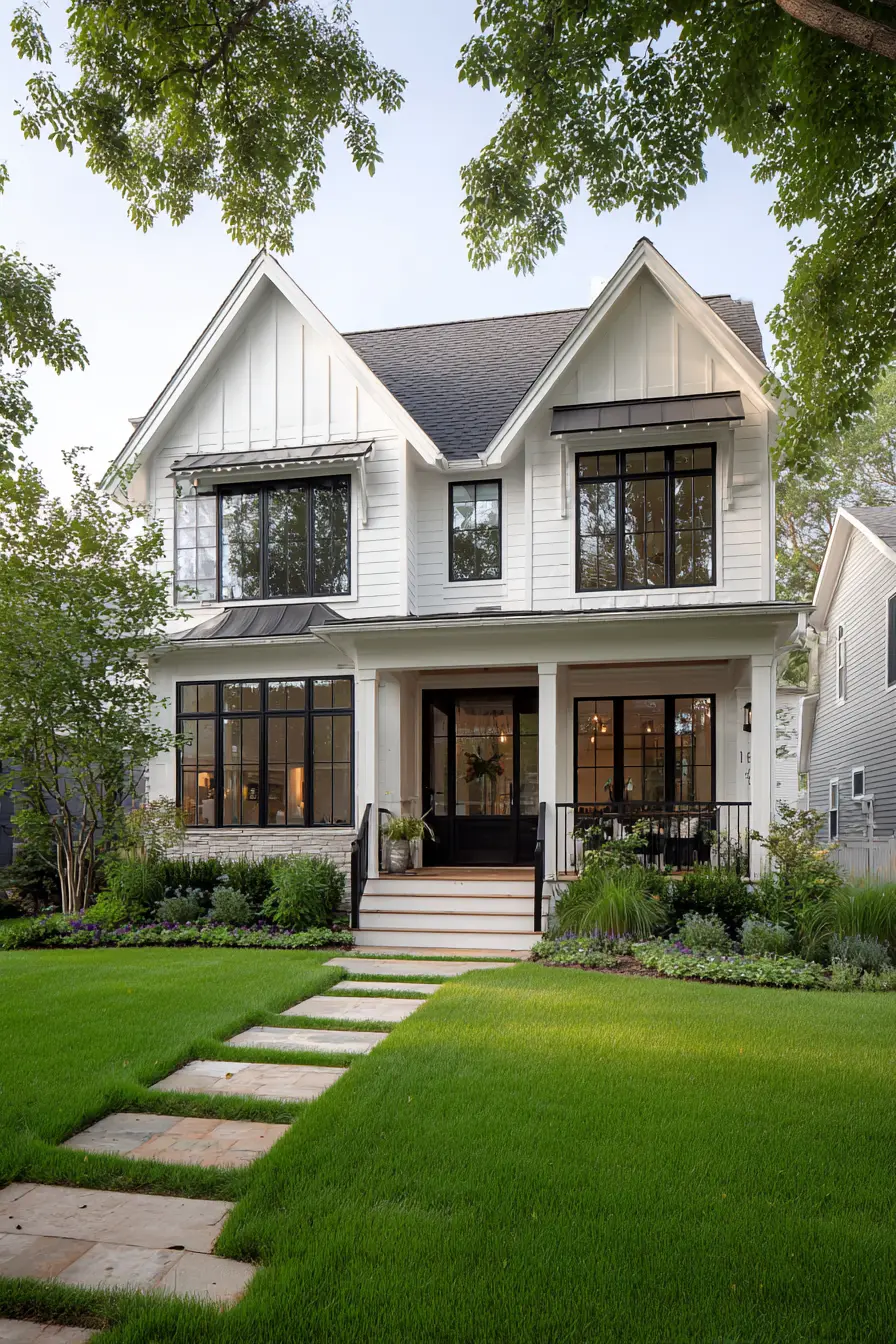 Crisp White with Striking Black Trim