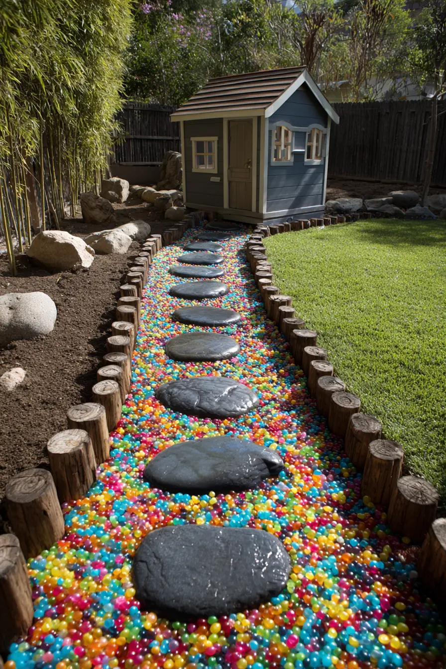 Playful Pebbles for a Kid-Friendly Path