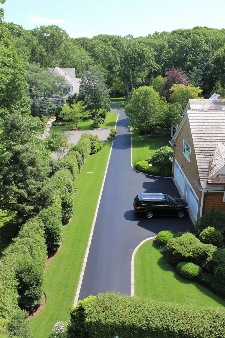 Asphalt Driveway with Clean Edging