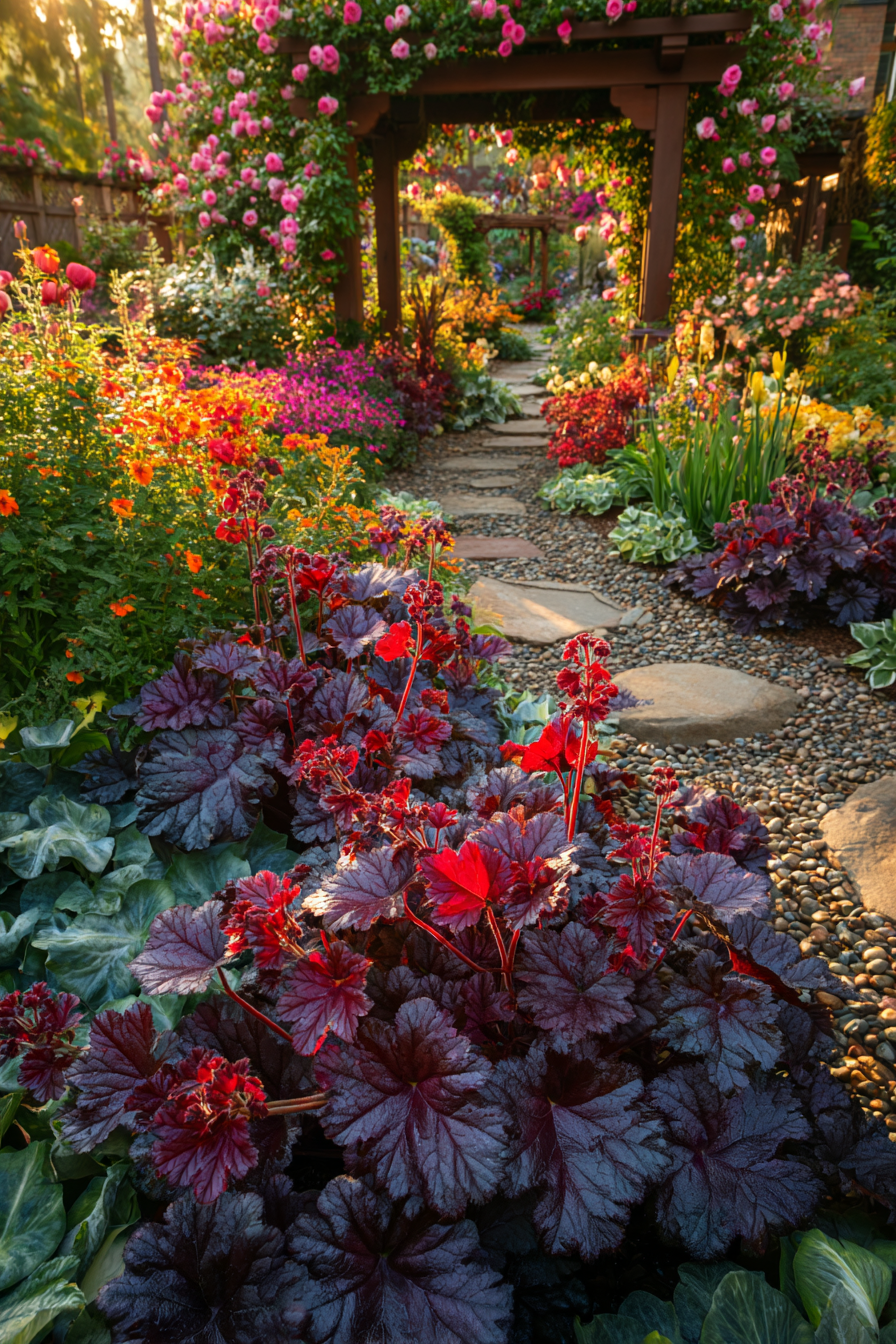 Golden Ratio Pathway Framed by Color