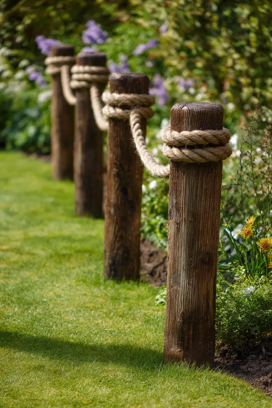 Rustic Rope and Timber Posts