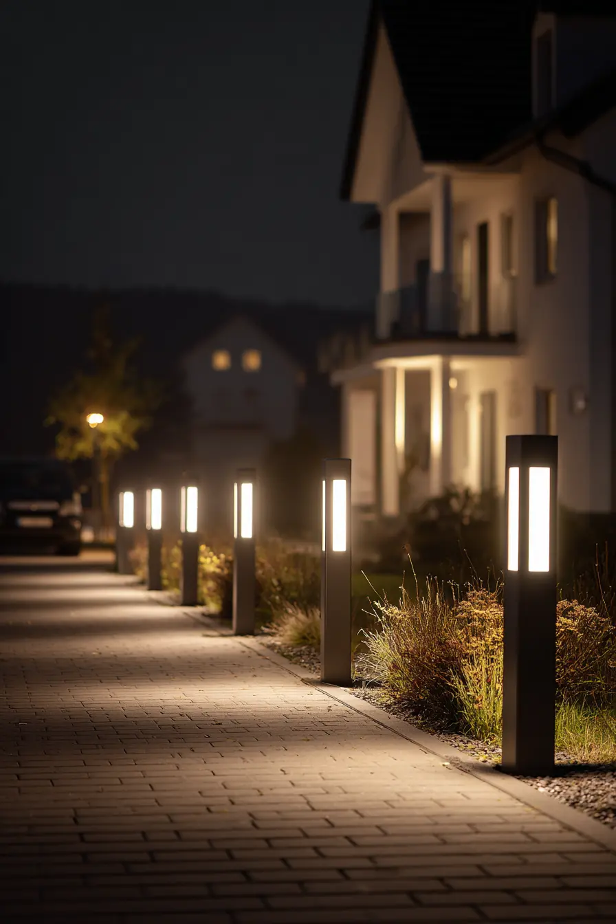Contemporary Bollard Driveway Lights