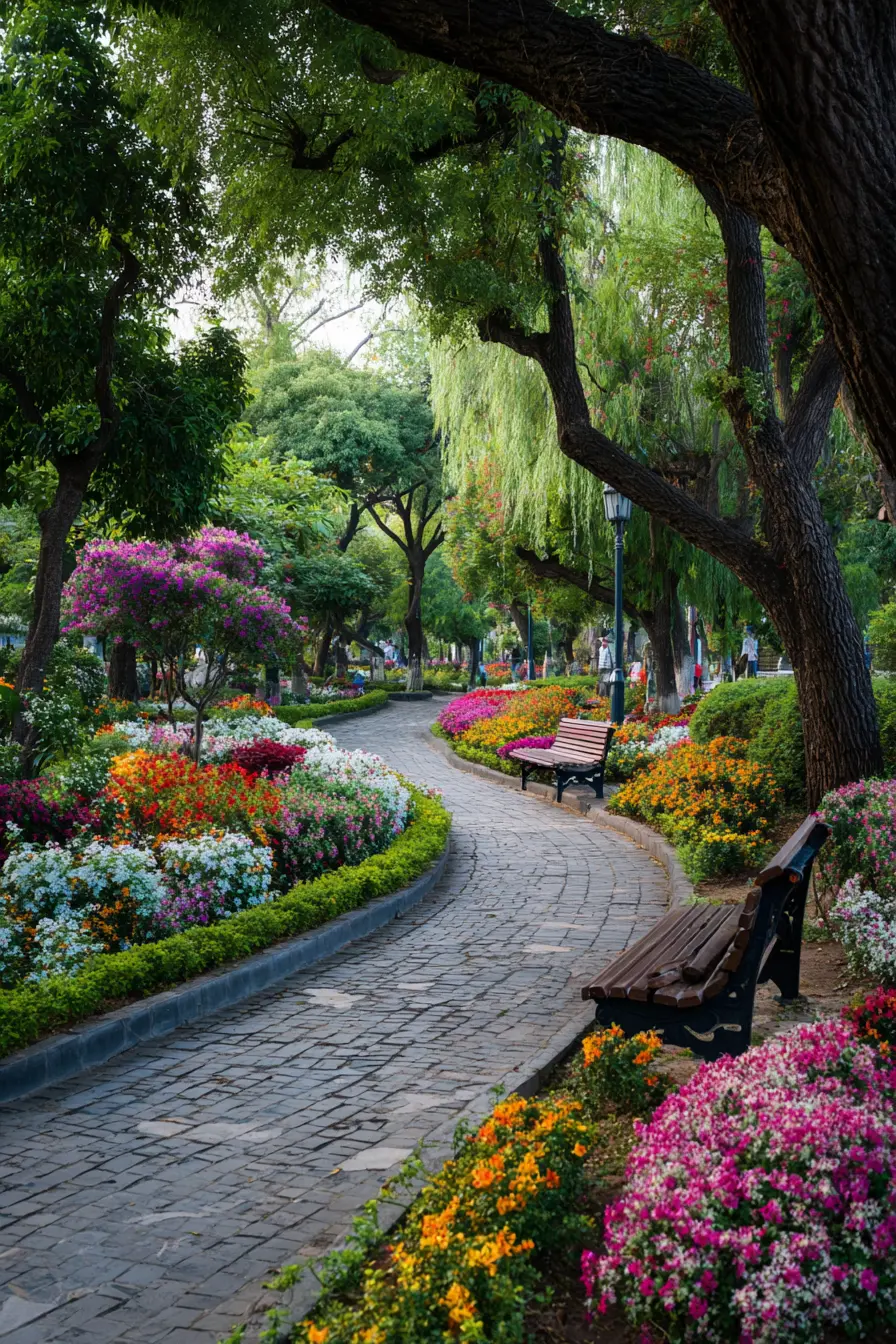 Colorful Garden Park Strip