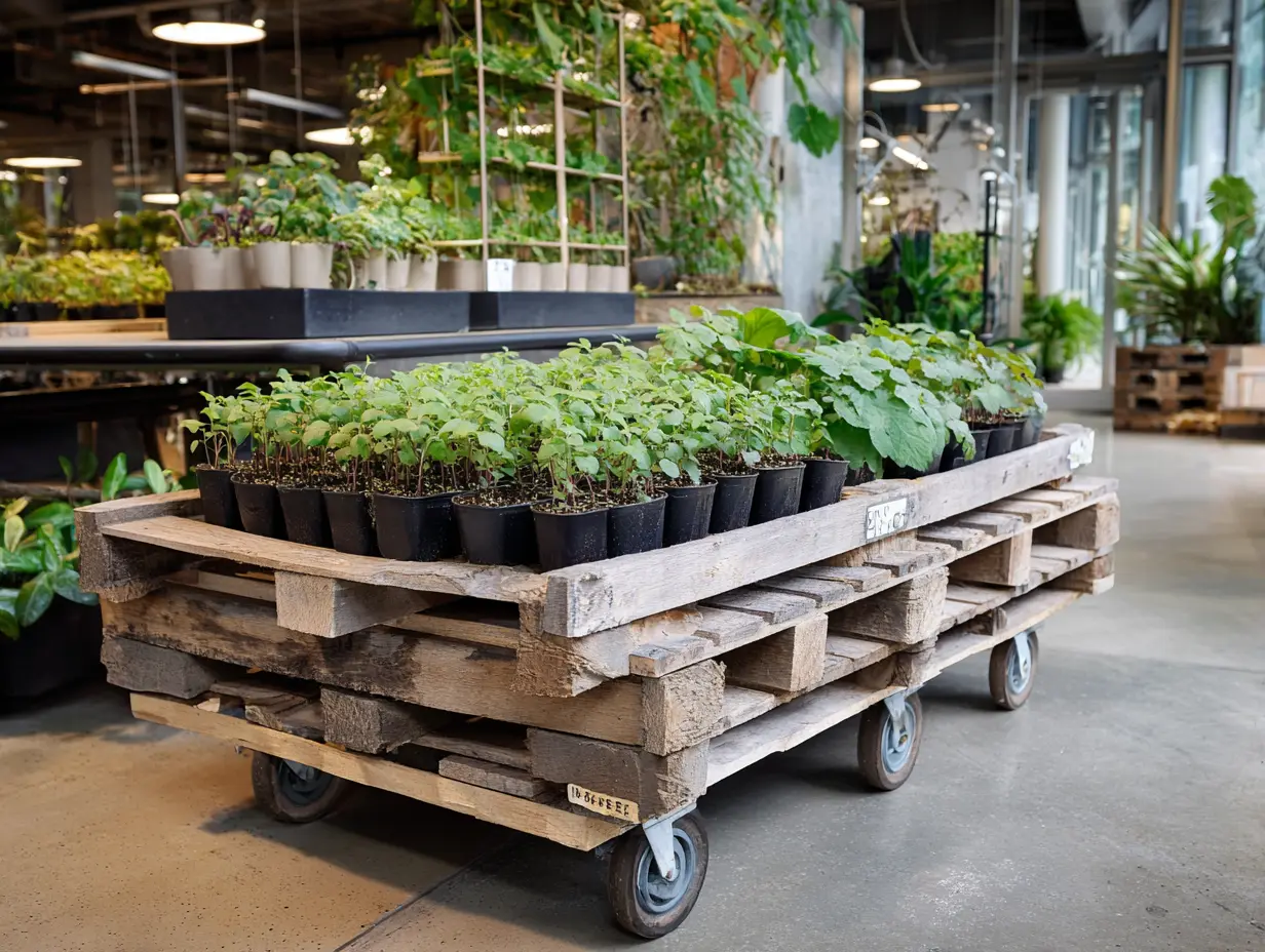 Add Wheels to Pallets and Convert Them Into Mobile Gardens