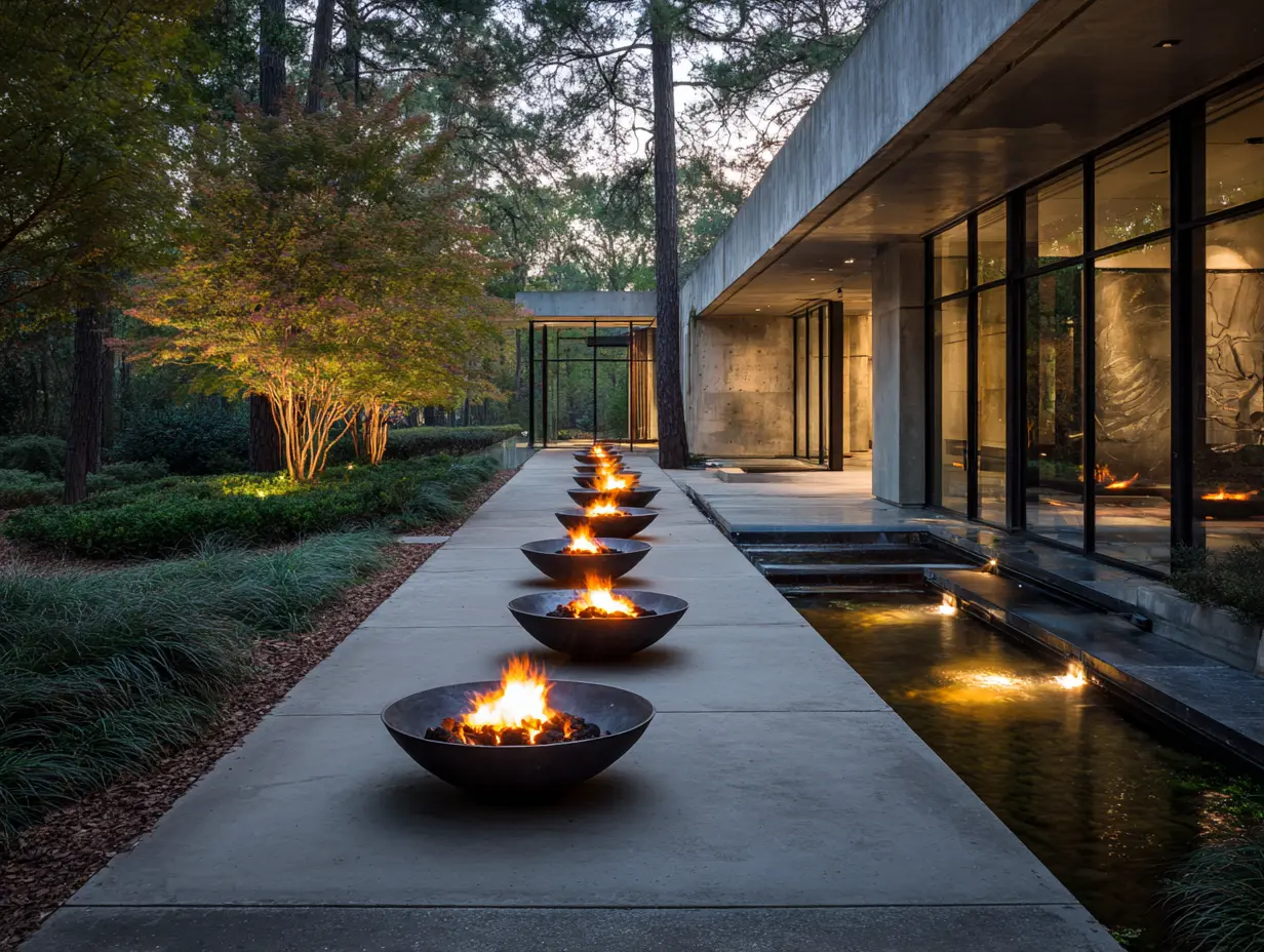 Illuminate Garden Pathways and Walkways With Mini Fire Pits