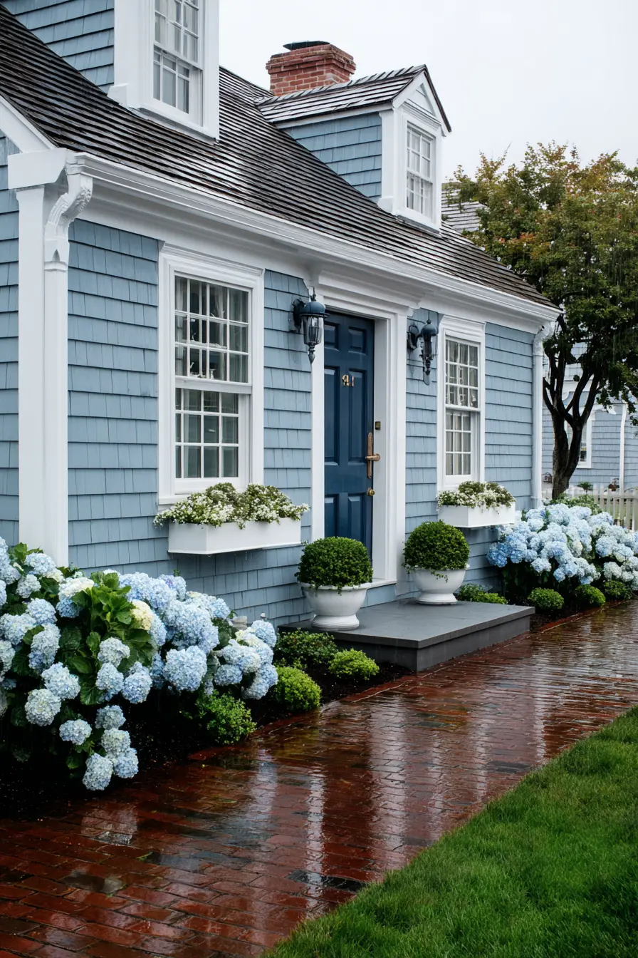 Coastal Blue with Fresh White Trim