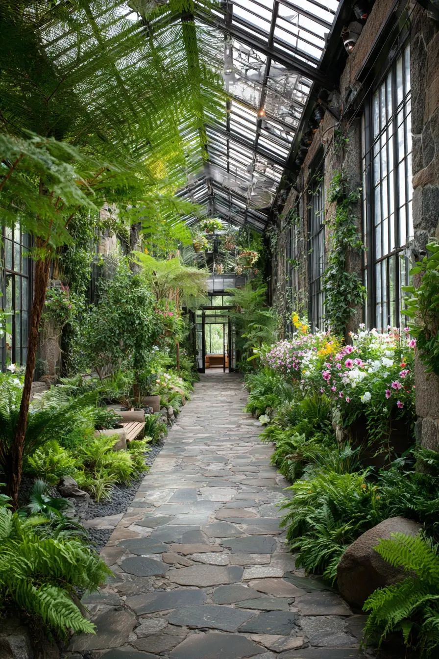 Greenhouse-Inspired Covered Walkway
