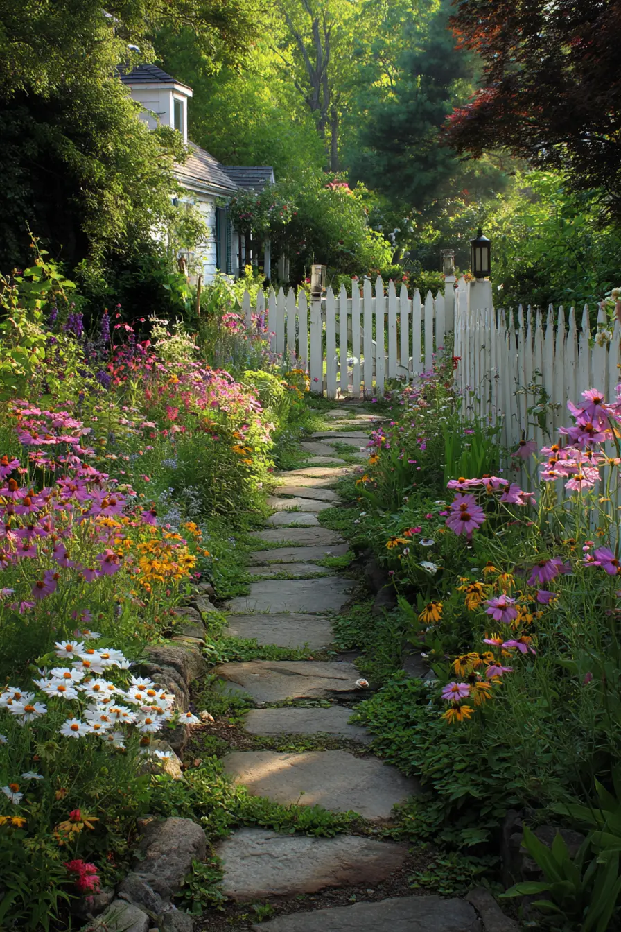 Flagstone Pathway with Wildflower Charm