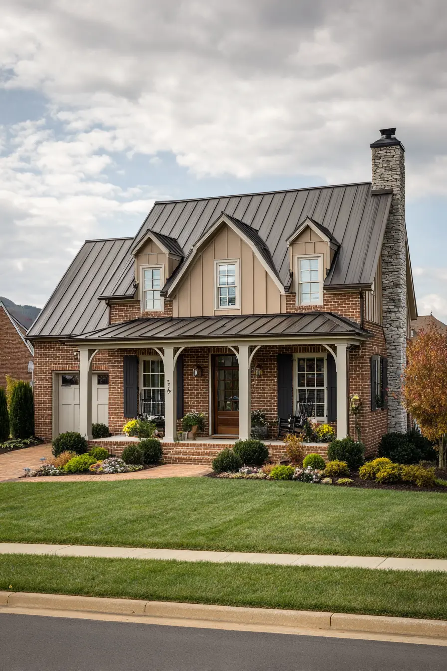 Charming Brick Two Story House with Modern Touch