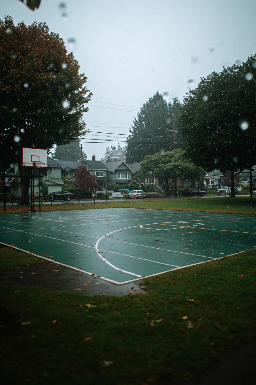 Neighborhood Driveway Basketball Court with All-Weather Charm