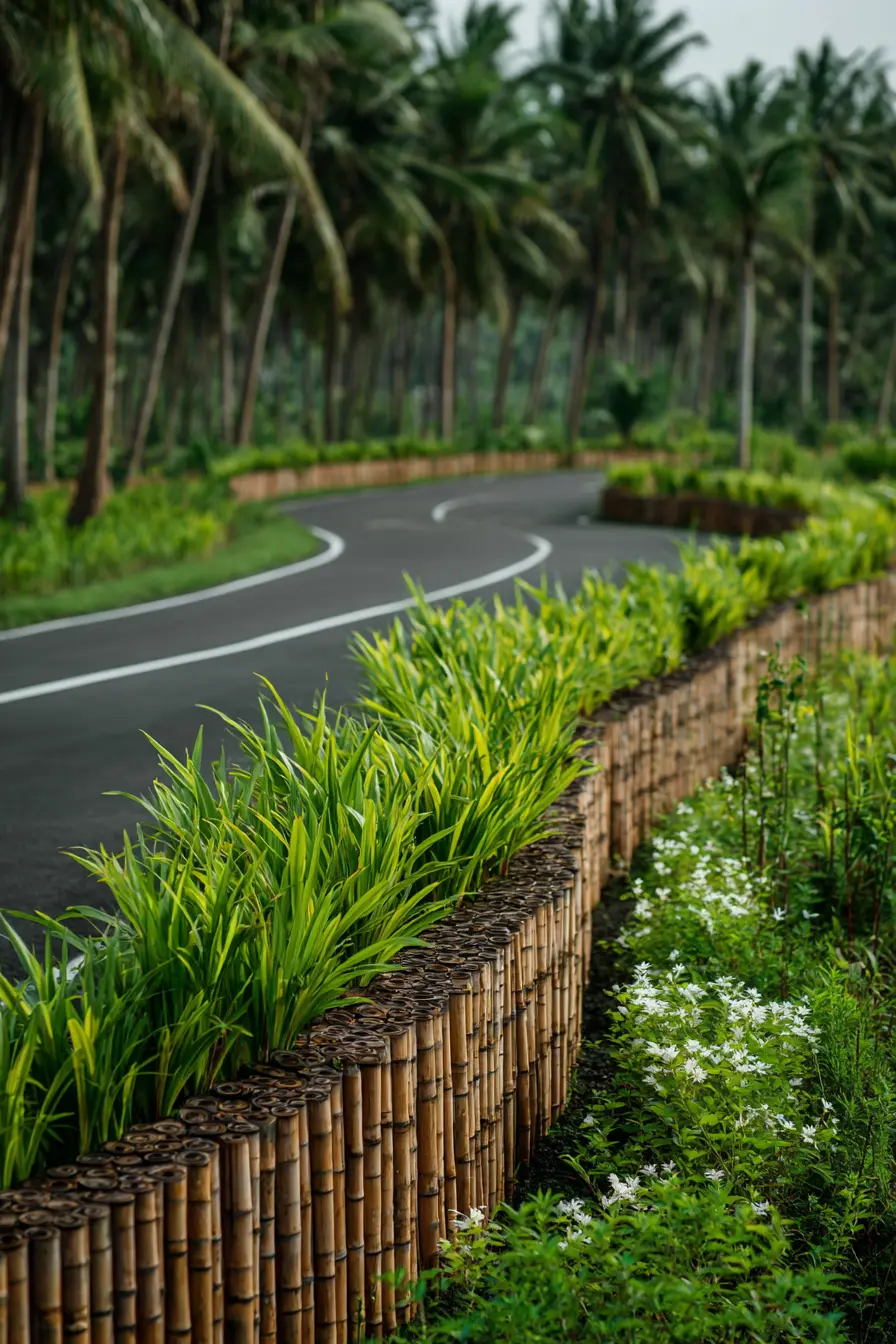 Bamboo Edging with Tropical Charm