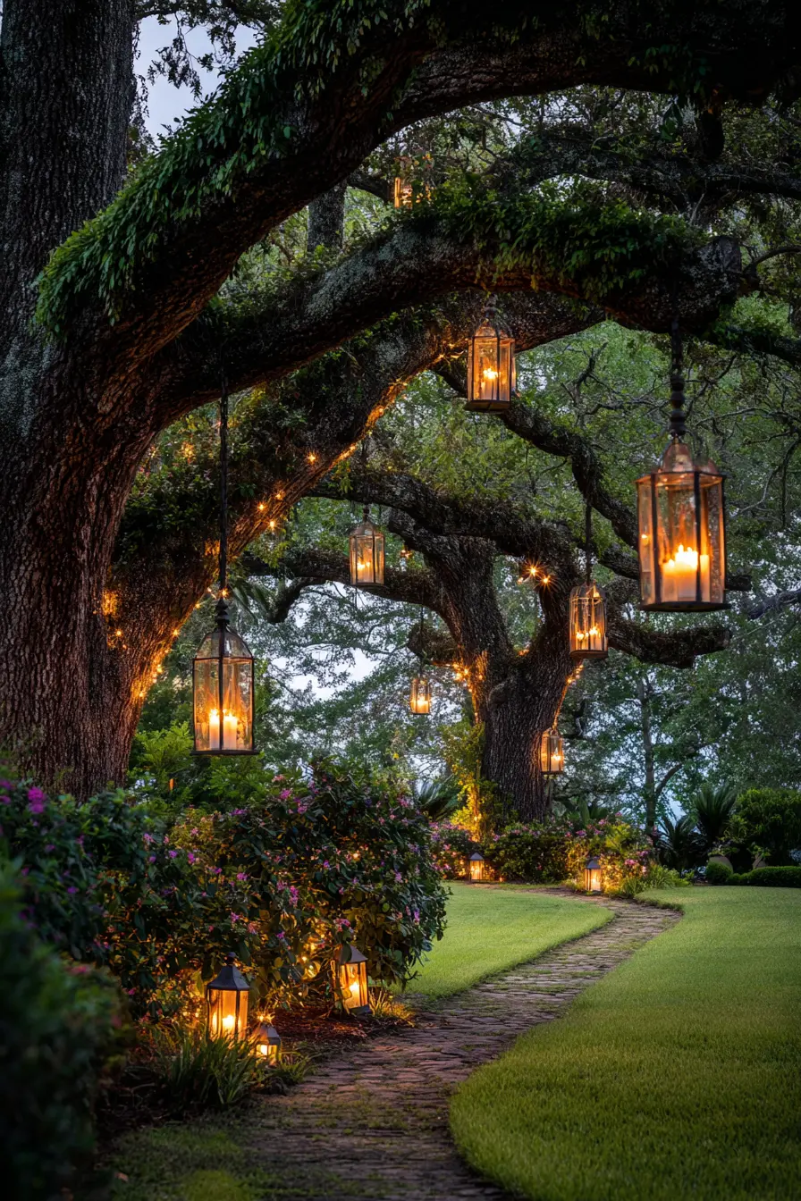 Hanging Lanterns for a Fairytale Front Yard