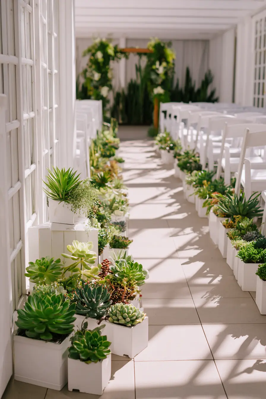 Modern Walkway with Succulent Decor
