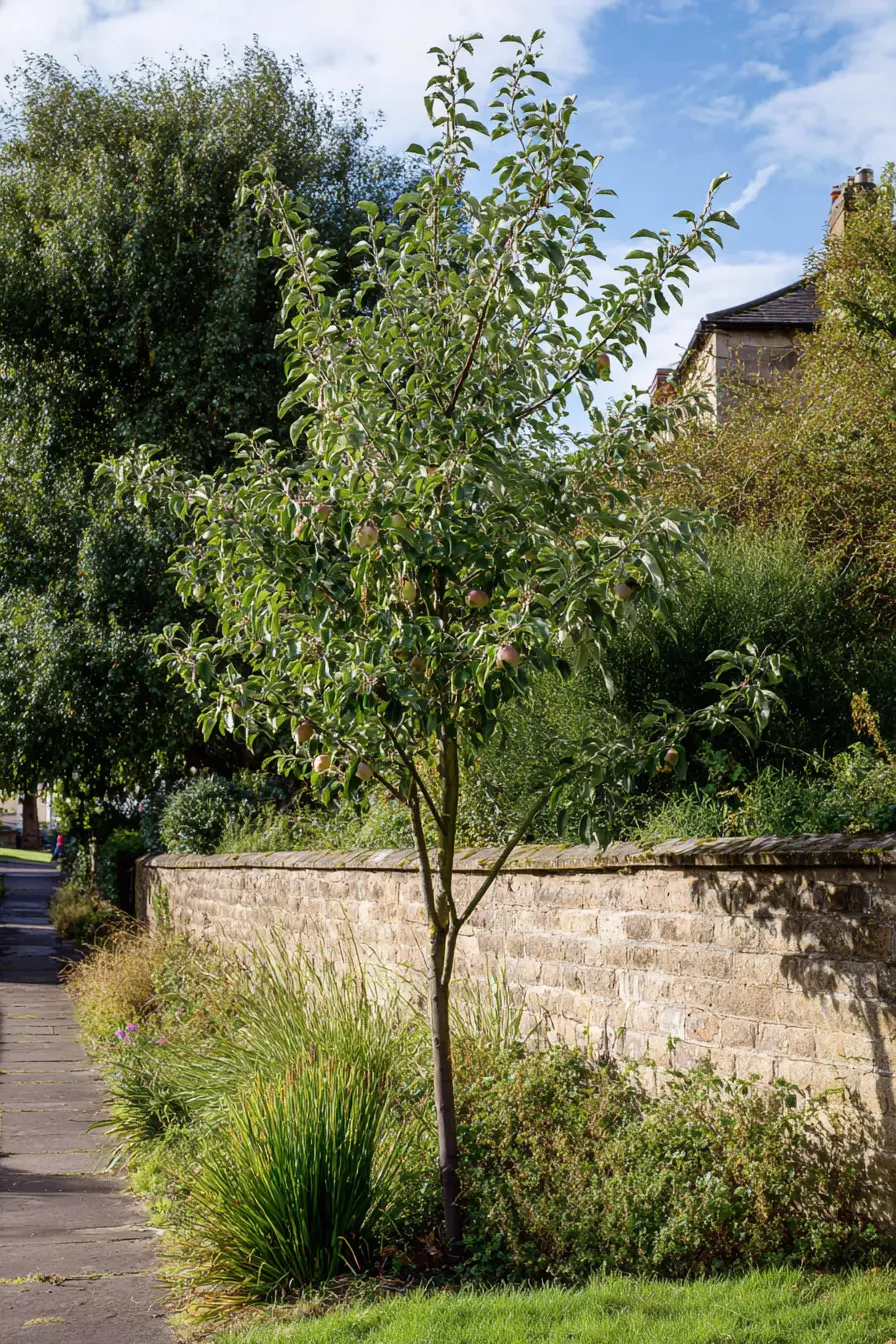 Simple Border with Fruit Tree Accent