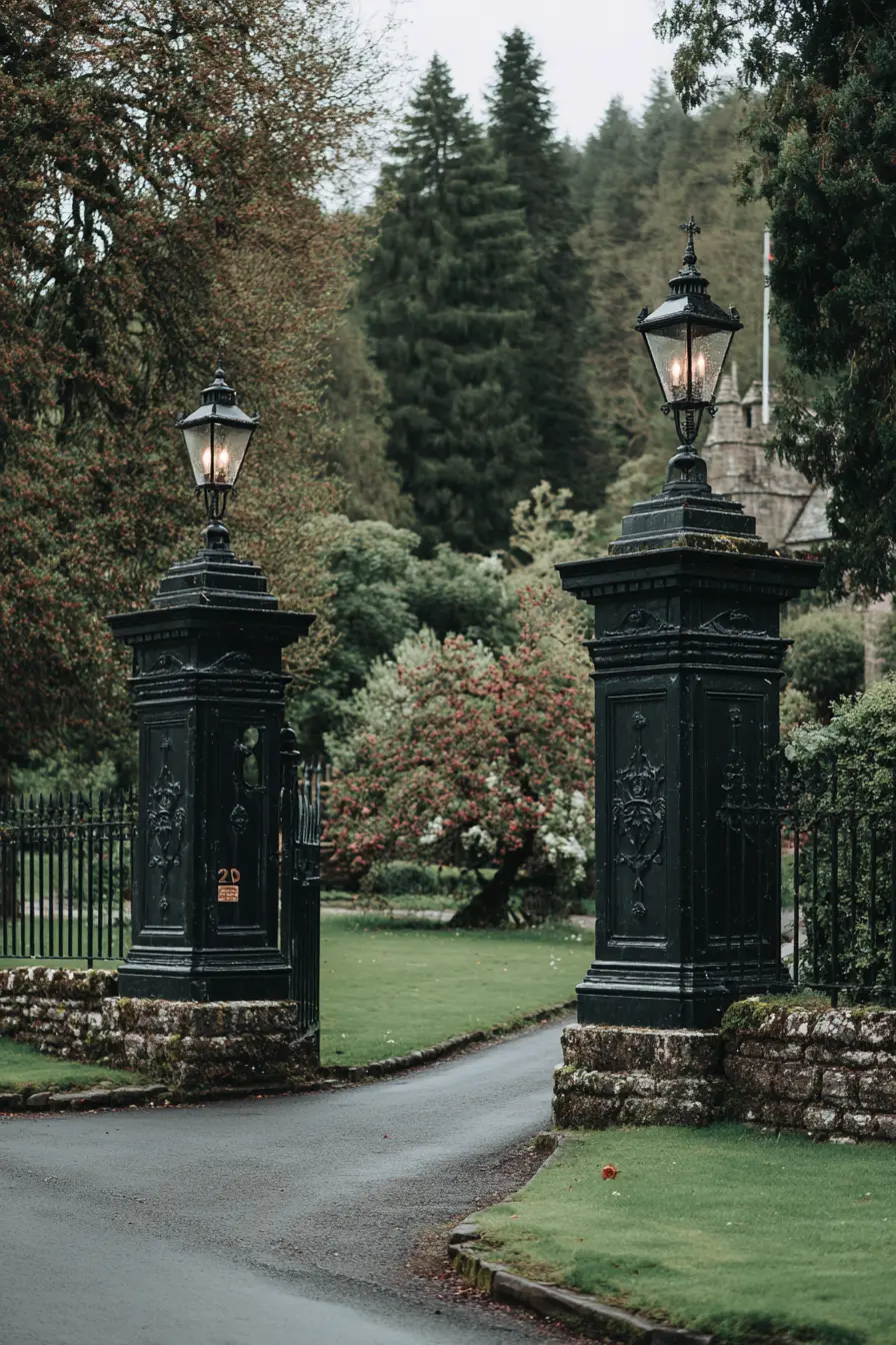Vintage Iron Driveway Posts