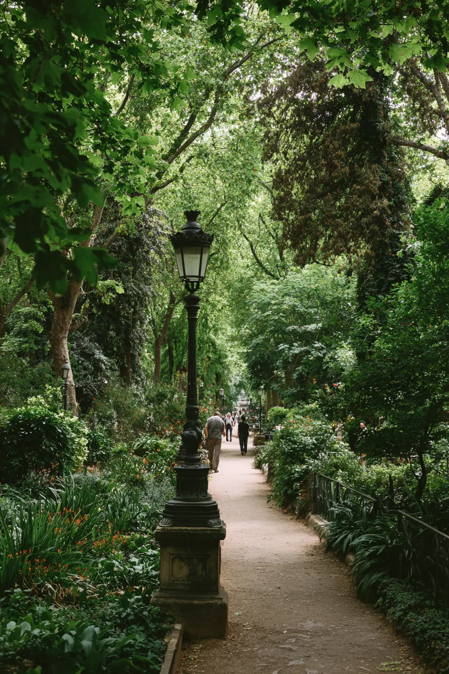 Shaded Green Park Strip