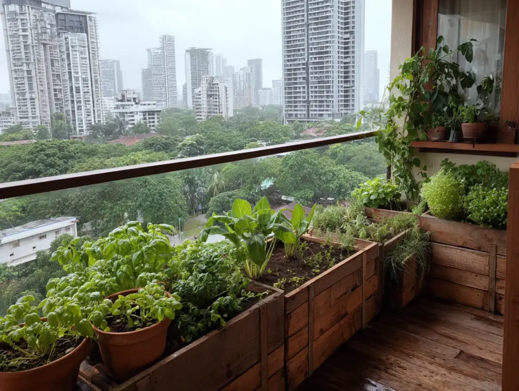 Design a Pallet Garden in Your Balcony to Maximize Space
