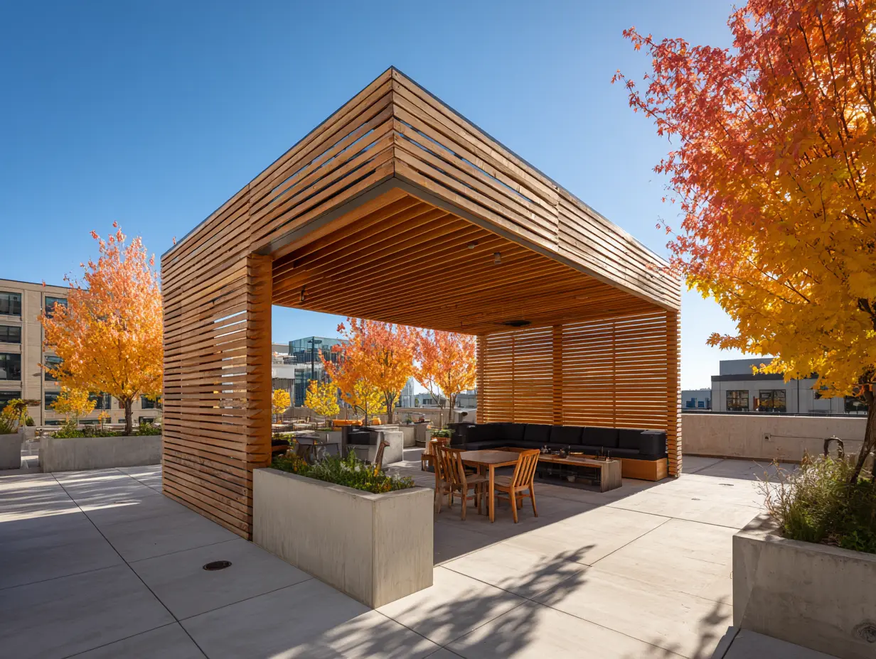 Leverage Wooden Slat Structures to Create Shade