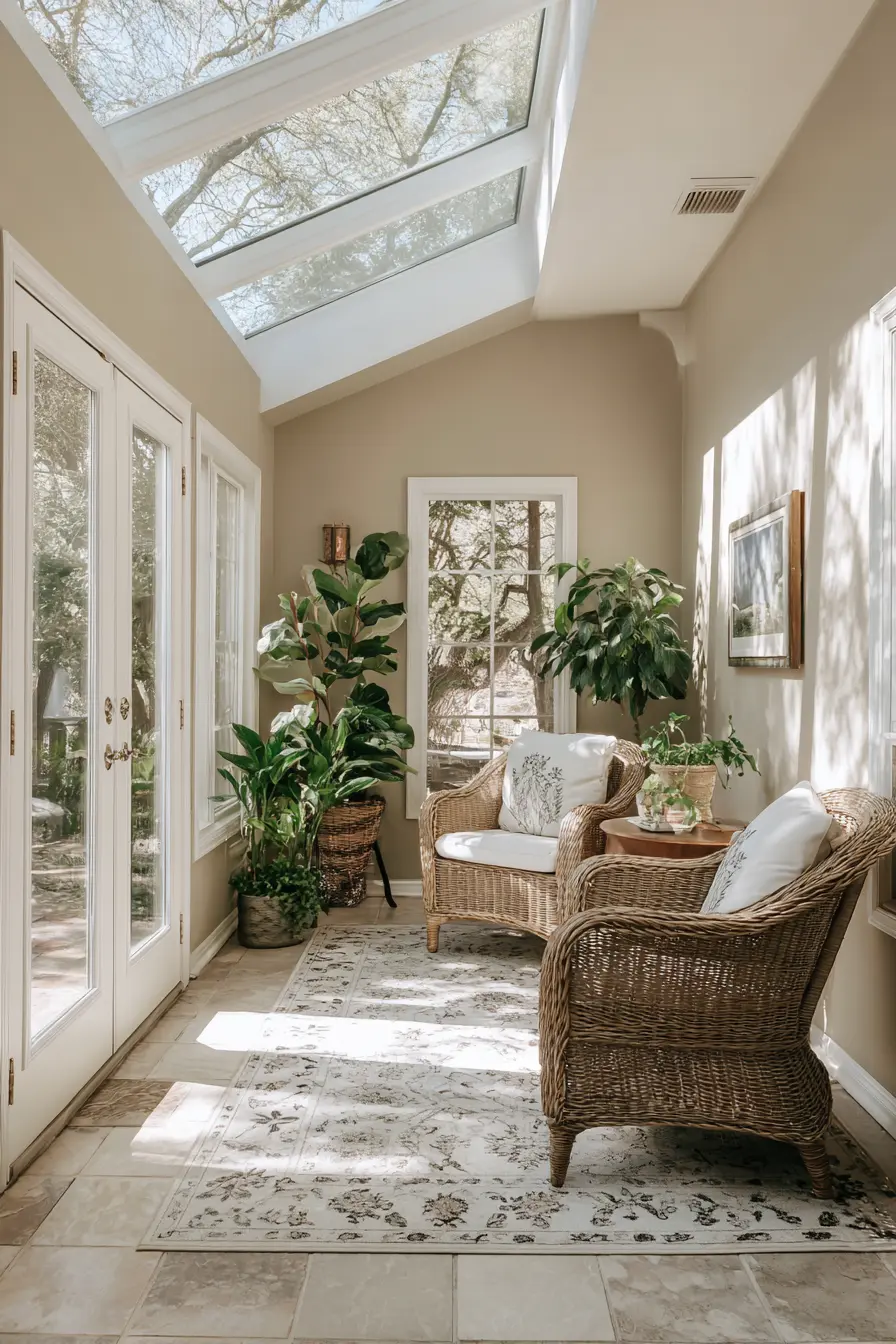 Cozy Double Doors Framing a Relaxing Corner