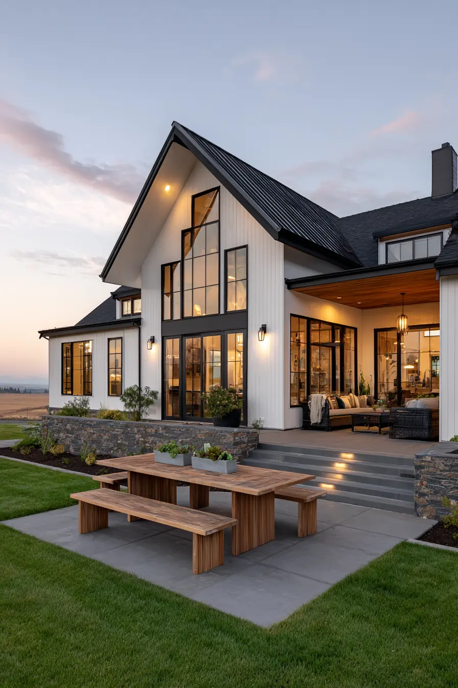 Modern Farmhouse Two Story House Design