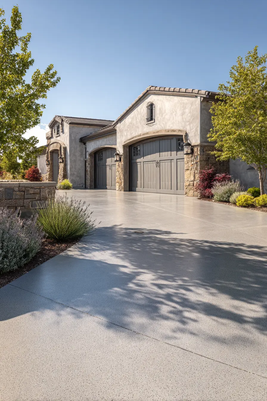 Modern Concrete Driveway with Clean Finish