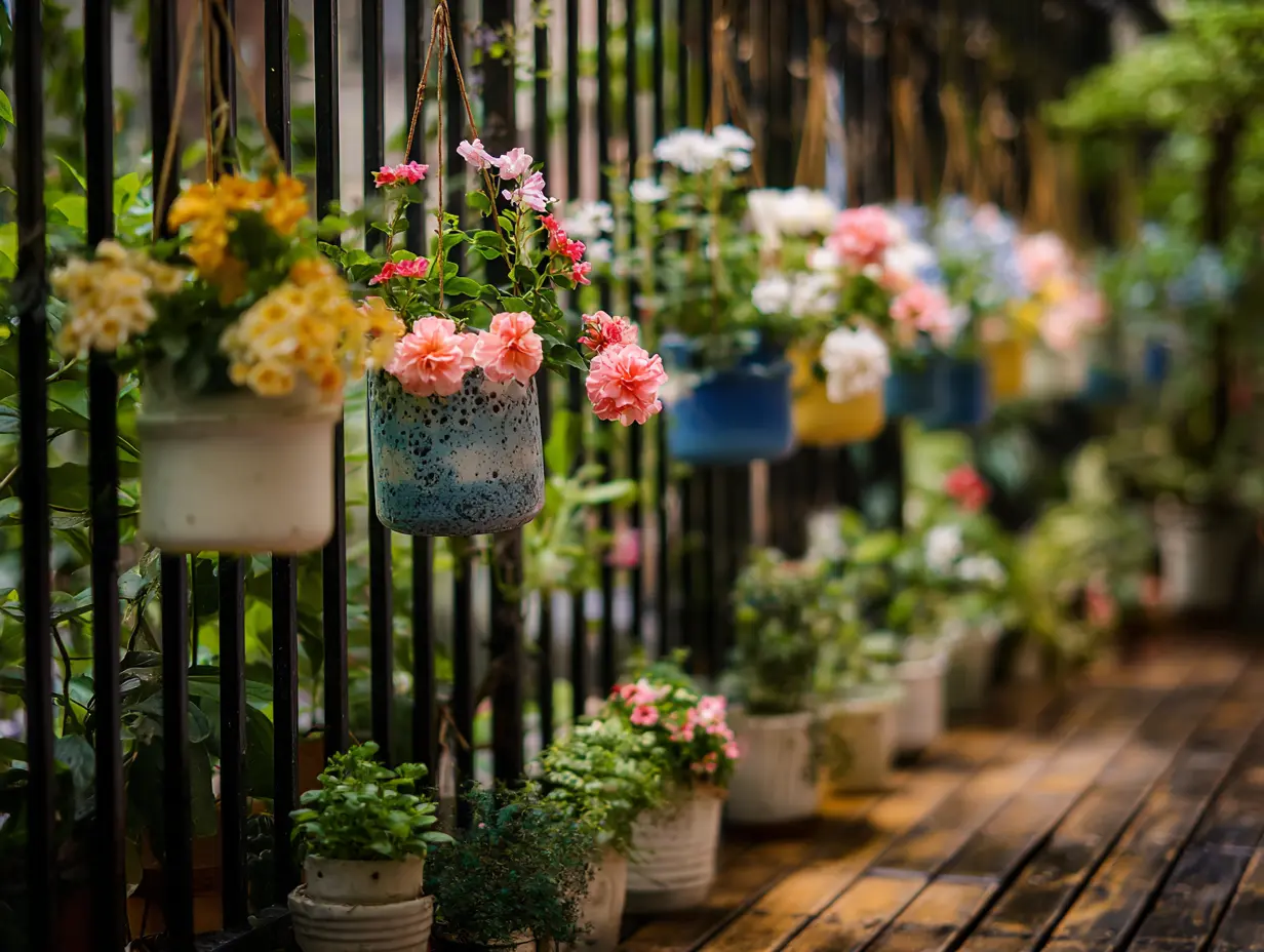 Decorate Your Yard With Hanging Baskets Filled With Flowers