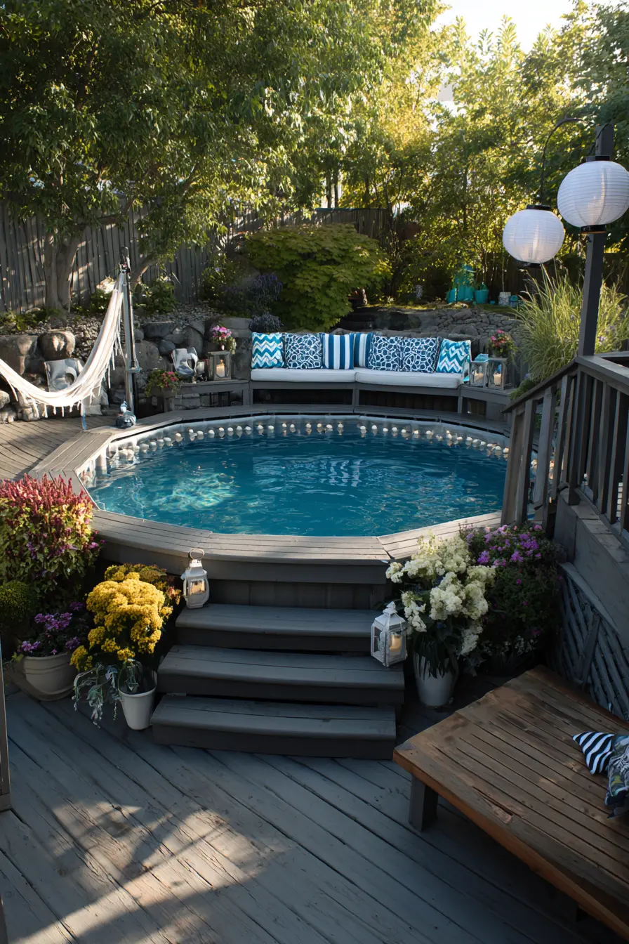Turn Your Pool Deck into a Cozy Backyard Lounge