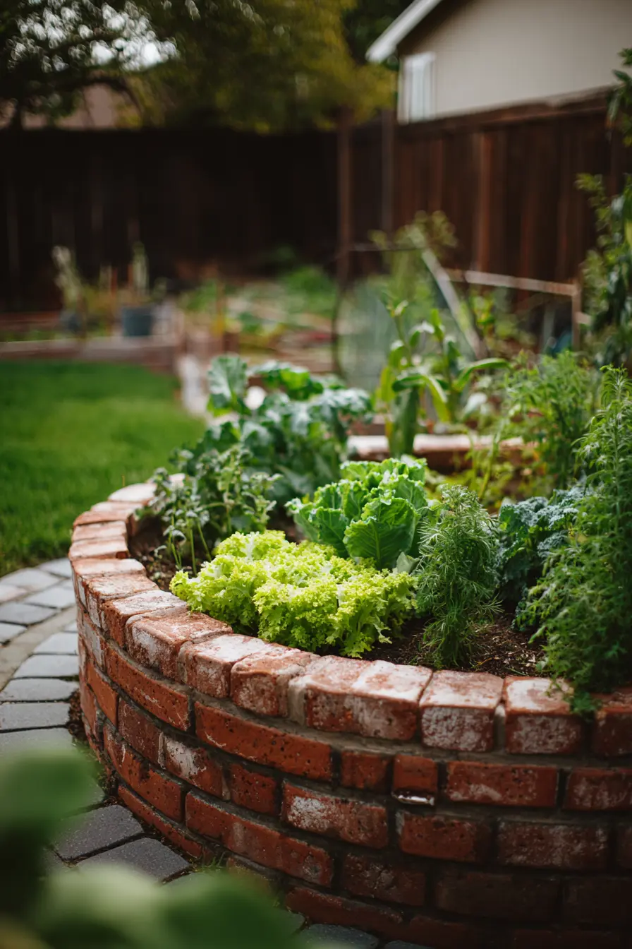 Circular Brick Raised Bed for a Thriving Garden