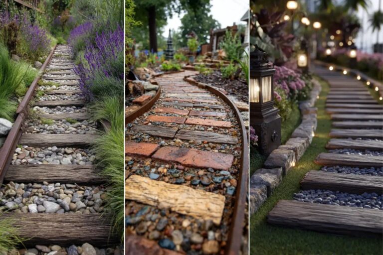 13+ Creative Railroad Tie Walkway Ideas