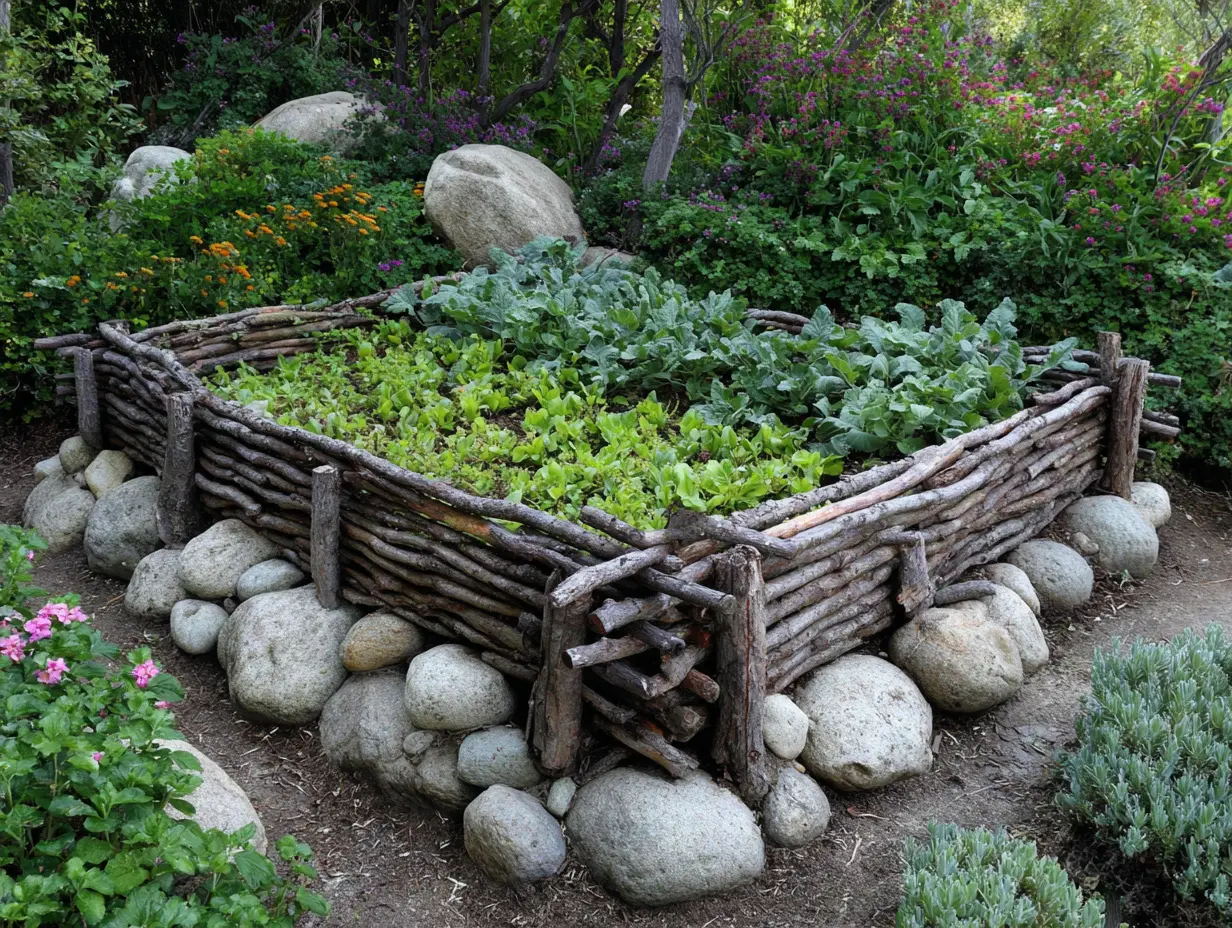 Design Raised Garden Beds With Woven Willow