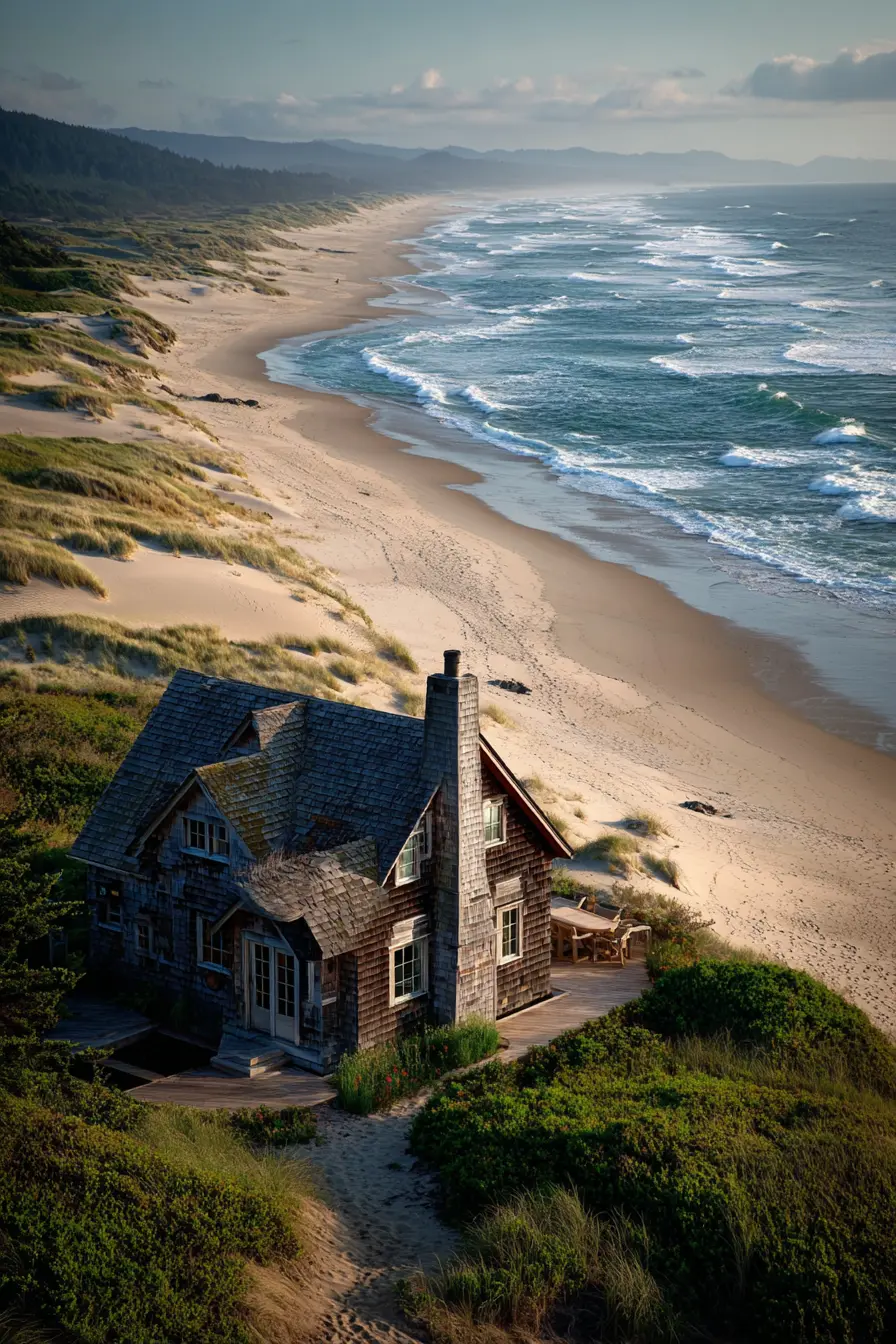 Coastal Cottage with Black Painted Chimney