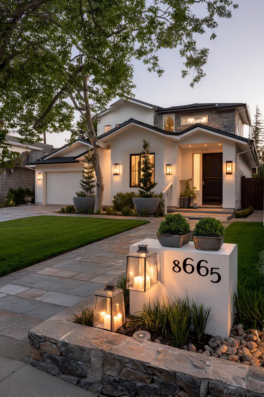 Lantern Accent Lighting for a Stylish Entrance