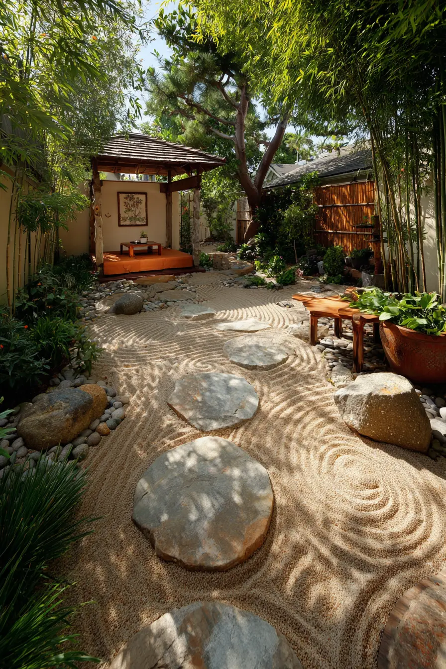 Zen Garden Stepping Stone Path