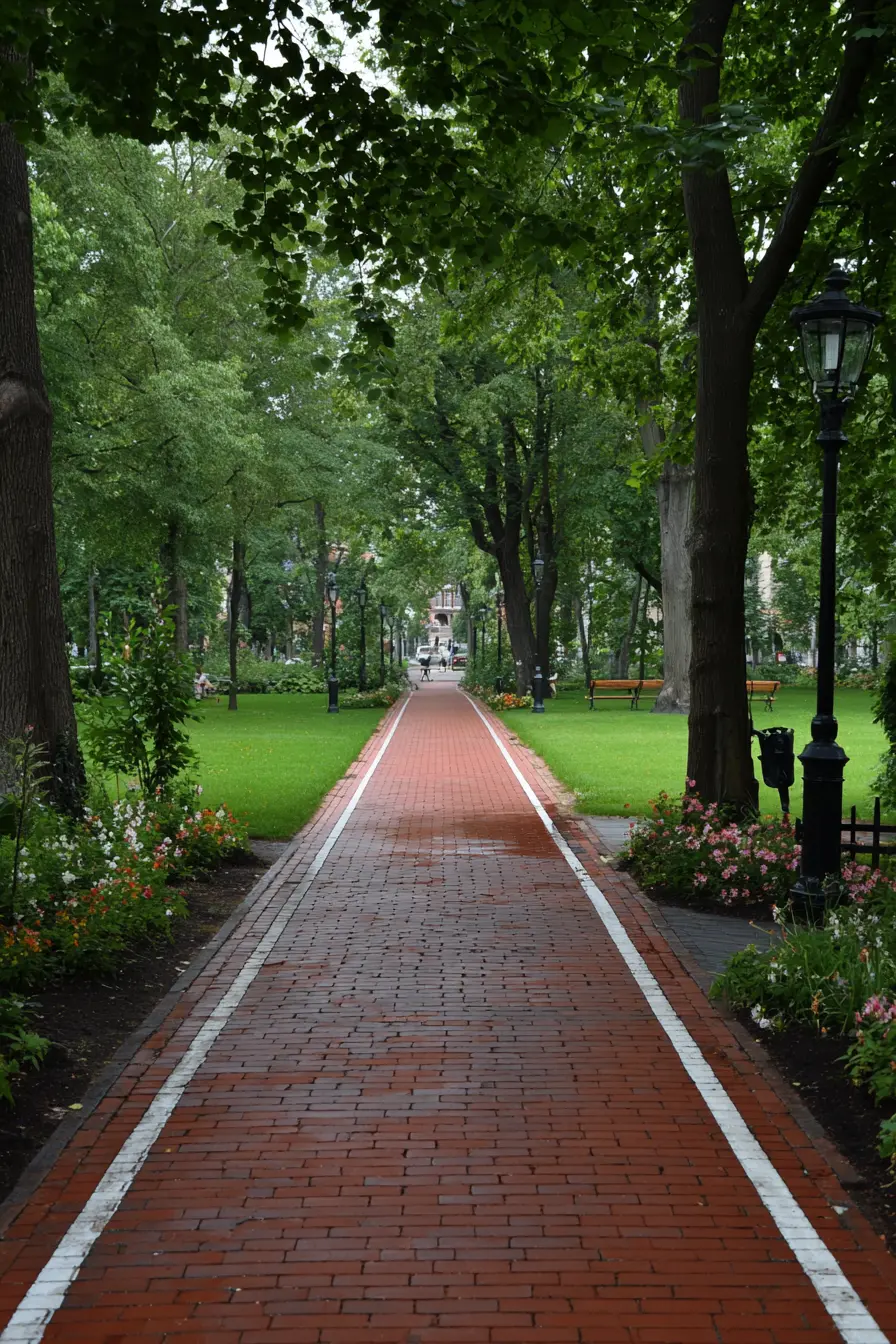 Classic Brick Path Park Strip