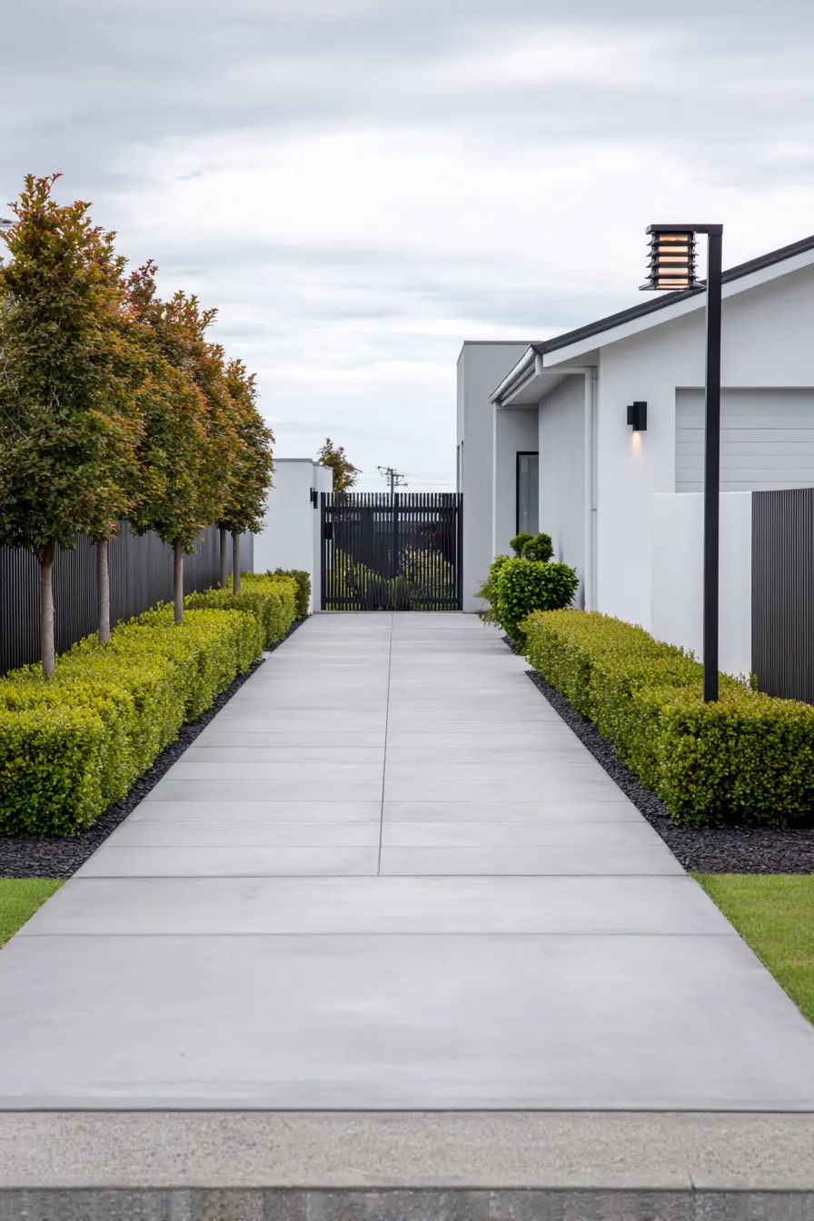 Sleek Modern Driveway with Clean Lines